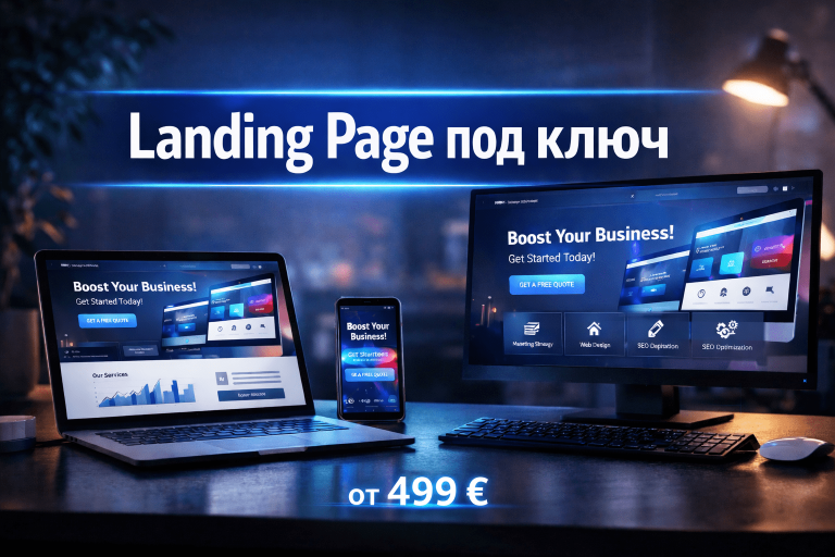 Landing Page под ключ для бизнеса — современный лендинг для заявок и продаж