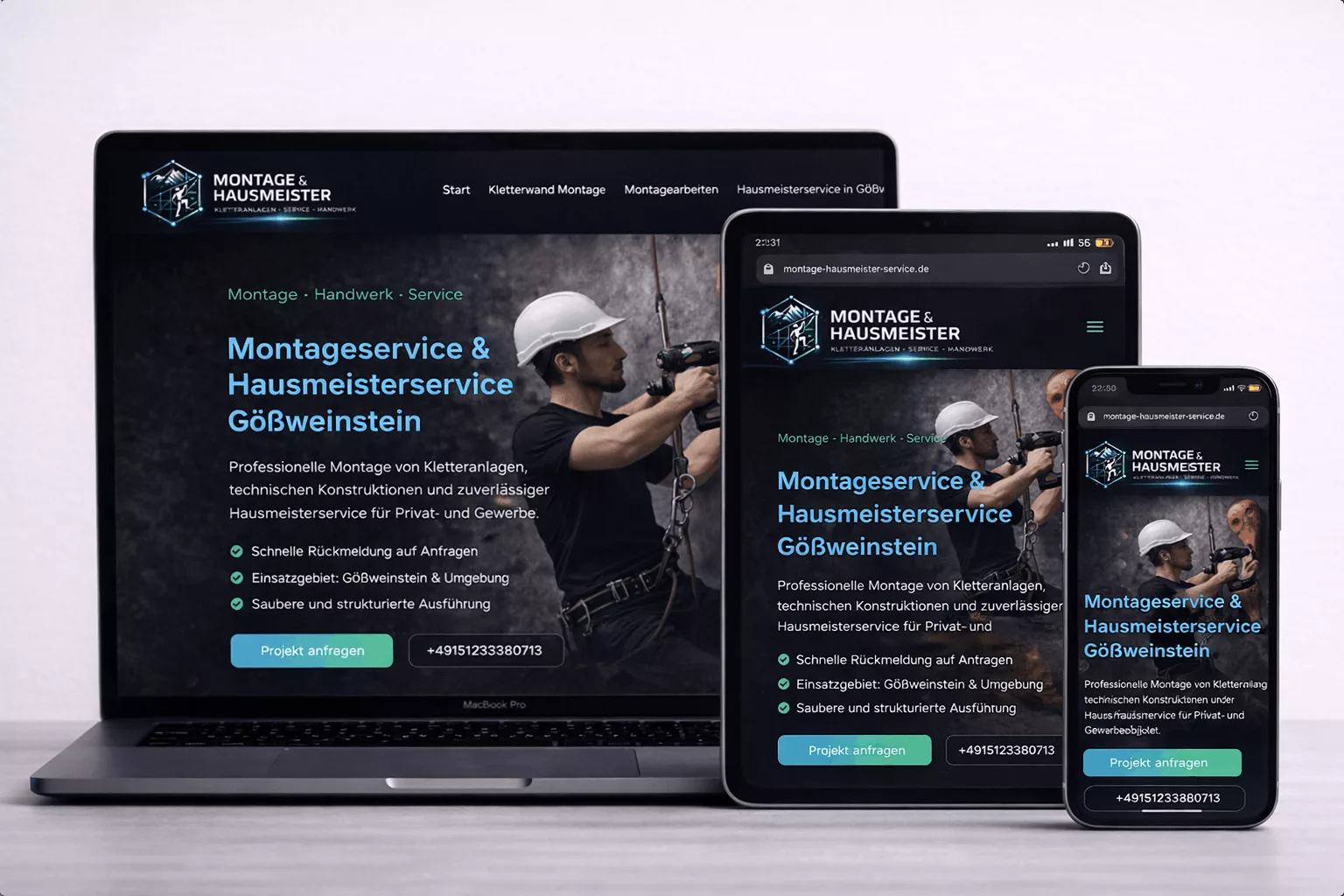Website für Montage- und Hausmeisterservice in Gößweinstein