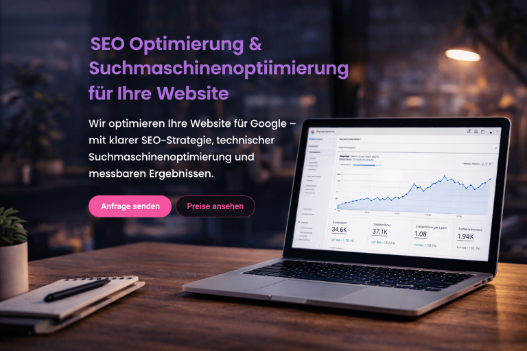 SEO Optimierung und Suchmaschinenoptimierung für Websites mit steigender Google-Performance
