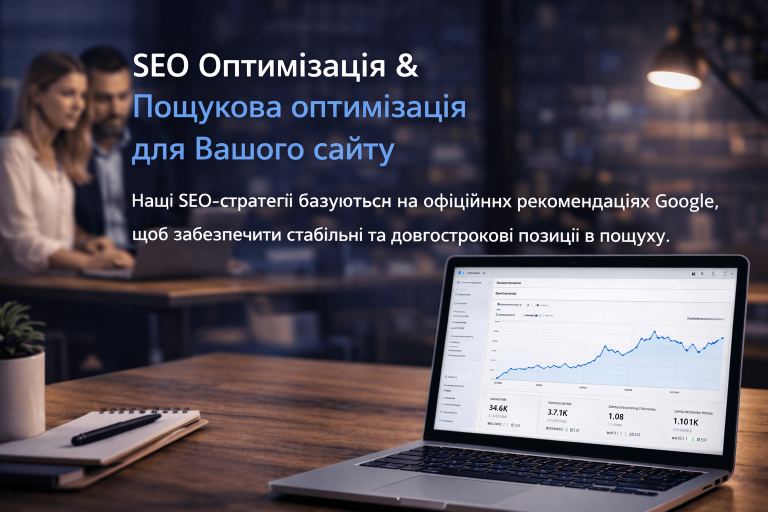 SEO оптимізація та пошукова оптимізація сайту для стабільного зростання в Google