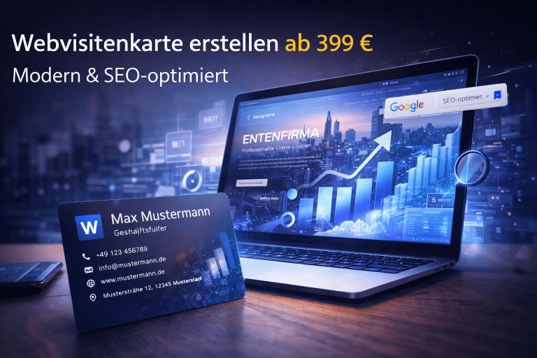 Webvisitenkarte erstellen – moderne und SEO-optimierte Business-Website ab 399 € | WebMasterAI